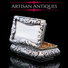 Load image into Gallery viewer, Antique English Solid Silver Snuff Box - Joseph Willmore 1844 - Artisan Antiques
