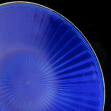 Load image into Gallery viewer, Antique Solid Silver Blue Guilloche Enamel Pin Dish - Henry James Hulbert 1914
