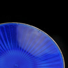 Load image into Gallery viewer, Antique Solid Silver Blue Guilloche Enamel Pin Dish - Henry James Hulbert 1914
