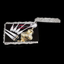Load image into Gallery viewer, Antique Solid Silver Card Case Beautifully Hand Engraved Acanthus Motif - Edward Smith 1862
