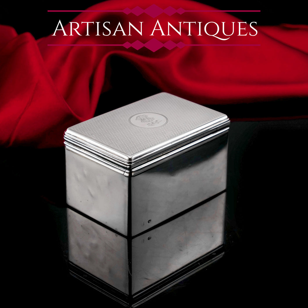 Antique Victorian Solid Silver Snuff/Pill Box - Asprey 1862