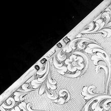 Load image into Gallery viewer, Antique Solid Silver Victorian Card Case with Stunning Engravings - Taylor &amp; Perry 1840

