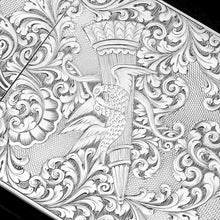 Load image into Gallery viewer, Antique Solid Silver Victorian Card Case with Stunning Engravings - Taylor &amp; Perry 1840
