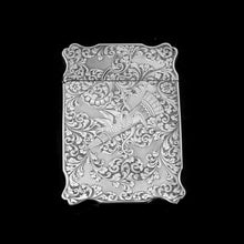 Load image into Gallery viewer, Antique Solid Silver Victorian Card Case with Stunning Engravings - Taylor &amp; Perry 1840
