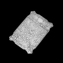 Load image into Gallery viewer, Antique Solid Silver Victorian Card Case with Stunning Engravings - Taylor &amp; Perry 1840
