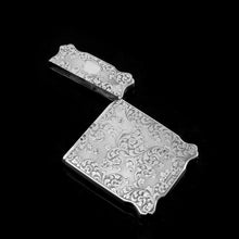 Load image into Gallery viewer, Antique Solid Silver Victorian Card Case with Stunning Engravings - Taylor &amp; Perry 1840
