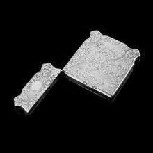 Load image into Gallery viewer, Antique Solid Silver Victorian Card Case with Stunning Engravings - Taylor &amp; Perry 1840
