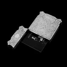 Load image into Gallery viewer, Antique Solid Silver Victorian Card Case with Stunning Engravings - Taylor &amp; Perry 1840
