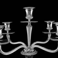 Load image into Gallery viewer, A Magnificent Pair of English Solid Sterling Silver 5-Light Candelabra, (58cm, 5kg+) Neoclassical Design - Hunt &amp; Roskell (Late Storr Mortimer &amp; Hunt)
