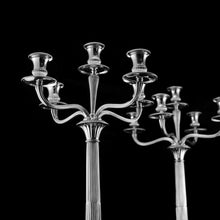 Load image into Gallery viewer, A Magnificent Pair of English Solid Sterling Silver 5-Light Candelabra, (58cm, 5kg+) Neoclassical Design - Hunt &amp; Roskell (Late Storr Mortimer &amp; Hunt)
