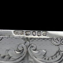 Load image into Gallery viewer, Antique Victorian Solid Silver Card Case with Floral Engravings - Taylor &amp; Perry 1898 - Artisan Antiques
