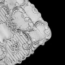 Load image into Gallery viewer, Antique Victorian Solid Silver Card Case with Floral Engravings - Taylor &amp; Perry 1898 - Artisan Antiques
