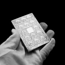 Load image into Gallery viewer, Antique Georgian Solid Silver Card Case with Floral Engravings of Thistles - Taylor &amp; Perry 1835 - Artisan Antiques
