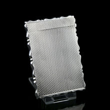 Load image into Gallery viewer, Antique Solid Silver Card Case with Engine Turned Design - George Unite 1876 - Artisan Antiques
