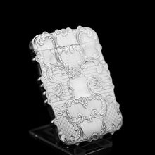 Load image into Gallery viewer, Antique Victorian Solid Silver Card Case with Floral Engravings - Taylor &amp; Perry 1898 - Artisan Antiques
