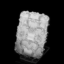 Load image into Gallery viewer, Antique Victorian Solid Silver Card Case with Floral Engravings - Taylor &amp; Perry 1898 - Artisan Antiques
