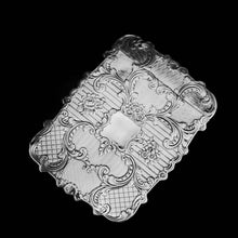 Load image into Gallery viewer, Antique Victorian Solid Silver Card Case with Floral Engravings - Taylor &amp; Perry 1898 - Artisan Antiques
