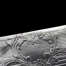 Load image into Gallery viewer, Antique Victorian Solid Silver Card Case with Floral Engravings - Taylor &amp; Perry 1898 - Artisan Antiques
