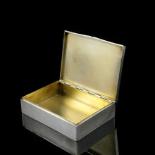 Load image into Gallery viewer, A Large Solid Silver Enamel Landscape Scene Box - London, AJ,1928
