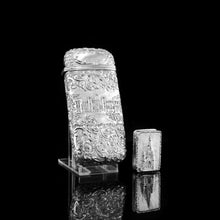 Load image into Gallery viewer, Antique Solid Silver Victorian Cigar Cheroot Case &quot;Castle Top&quot; Windsor Castle Design - Nathaniel Mills 1844
