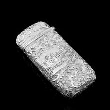 Load image into Gallery viewer, Antique Solid Silver Victorian Cigar Cheroot Case &quot;Castle Top&quot; Windsor Castle Design - Nathaniel Mills 1844
