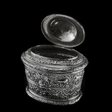 Load image into Gallery viewer, Rare Antique Solid Silver Cellini Tea Caddy Box - Mappin &amp; Webb 1902
