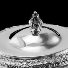 Load image into Gallery viewer, Rare Antique Solid Silver Cellini Tea Caddy Box - Mappin &amp; Webb 1902
