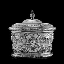 Load image into Gallery viewer, Rare Antique Solid Silver Cellini Tea Caddy Box - Mappin &amp; Webb 1902

