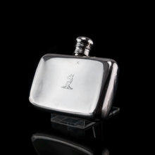 Load image into Gallery viewer, Antique Victorian Solid Silver Curved Hip Flask - London 1864
