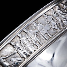 Load image into Gallery viewer, A Magnificent Victorian Solid Silver Centrepiece Bowl with Roman Frieze - Elkington 1899 - Artisan Antiques

