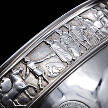 Load image into Gallery viewer, A Magnificent Victorian Solid Silver Centrepiece Bowl with Roman Frieze - Elkington 1899 - Artisan Antiques
