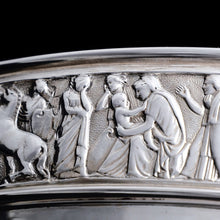 Load image into Gallery viewer, A Magnificent Victorian Solid Silver Centrepiece Bowl with Roman Frieze - Elkington 1899 - Artisan Antiques
