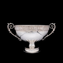 Load image into Gallery viewer, A Magnificent Victorian Solid Silver Centrepiece Bowl with Roman Frieze - Elkington 1899 - Artisan Antiques
