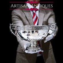 Load image into Gallery viewer, A Magnificent Victorian Solid Silver Centrepiece Bowl with Roman Frieze - Elkington 1899 - Artisan Antiques
