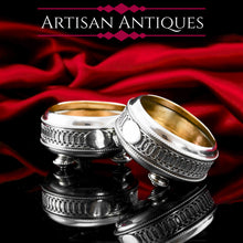Load image into Gallery viewer, Antique Solid Silver Pair of Salt Cellars - Elkington 1887
