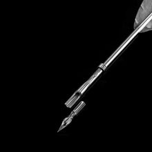 Load image into Gallery viewer, A Stylish Antique Solid Silver Feather Quill Pen - Carrington &amp; Co 1901

