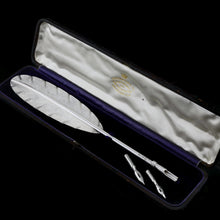 Load image into Gallery viewer, A Stylish Antique Solid Silver Feather Quill Pen - Carrington &amp; Co 1901
