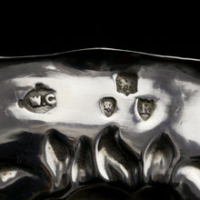 Load image into Gallery viewer, A Small Antique Victorian Solid Silver Bonbon/Nut/Pin Dish with Floral Chasing - William Comyns 1892
