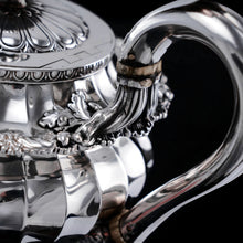 Load image into Gallery viewer, Antique Georgian Solid Silver Teapot Fluted Design by John Bridge (Rundell, Bridge &amp; Rundell) 1827 - Top Maker
