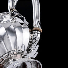Load image into Gallery viewer, Antique Georgian Solid Silver Teapot Fluted Design by John Bridge (Rundell, Bridge &amp; Rundell) 1827 - Top Maker
