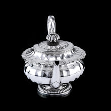 Load image into Gallery viewer, Antique Georgian Solid Silver Teapot Fluted Design by John Bridge (Rundell, Bridge &amp; Rundell) 1827 - Top Maker
