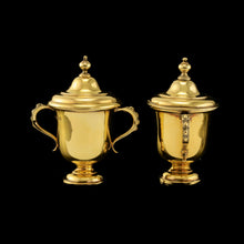 Load image into Gallery viewer, Beautiful Solid Silver Gilt Miniature Cup &amp; Lid Set - Garrard 1928
