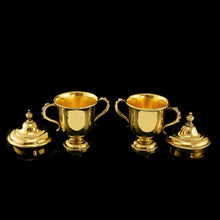 Load image into Gallery viewer, Beautiful Solid Silver Gilt Miniature Cup &amp; Lid Set - Garrard 1928
