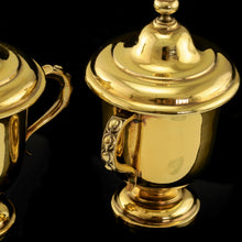 Load image into Gallery viewer, Beautiful Solid Silver Gilt Miniature Cup &amp; Lid Set - Garrard 1928
