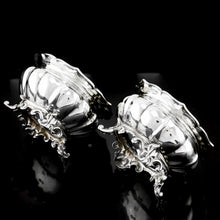 Load image into Gallery viewer, Antique Georgian Solid Silver Pair of Salt Cellars - Barnards 1836
