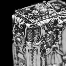Load image into Gallery viewer, Antique Georgian Solid Sterling Silver Tea Caddy/Canister Pair with Chinoiserie Design - Tomas Heming 1752 - Artisan Antiques
