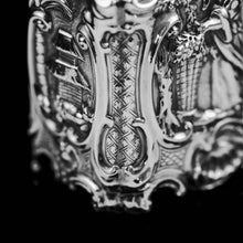 Load image into Gallery viewer, Antique Georgian Solid Sterling Silver Tea Caddy/Canister Pair with Chinoiserie Design - Tomas Heming 1752 - Artisan Antiques
