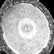 Load image into Gallery viewer, A Large Antique Solid Silver Georgian Salver/Tray (47cm, 3kg+) with Marvellous Cast Decorations - London 1808
