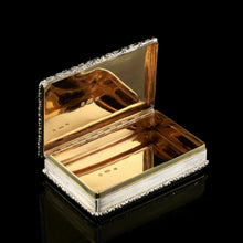 Load image into Gallery viewer, Rare Antique Georgian Solid Silver Mazeppa Snuff Box - Edward Smith 1836
