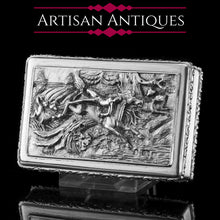 Load image into Gallery viewer, Rare Antique Georgian Solid Silver Mazeppa Snuff Box - Edward Smith 1836
